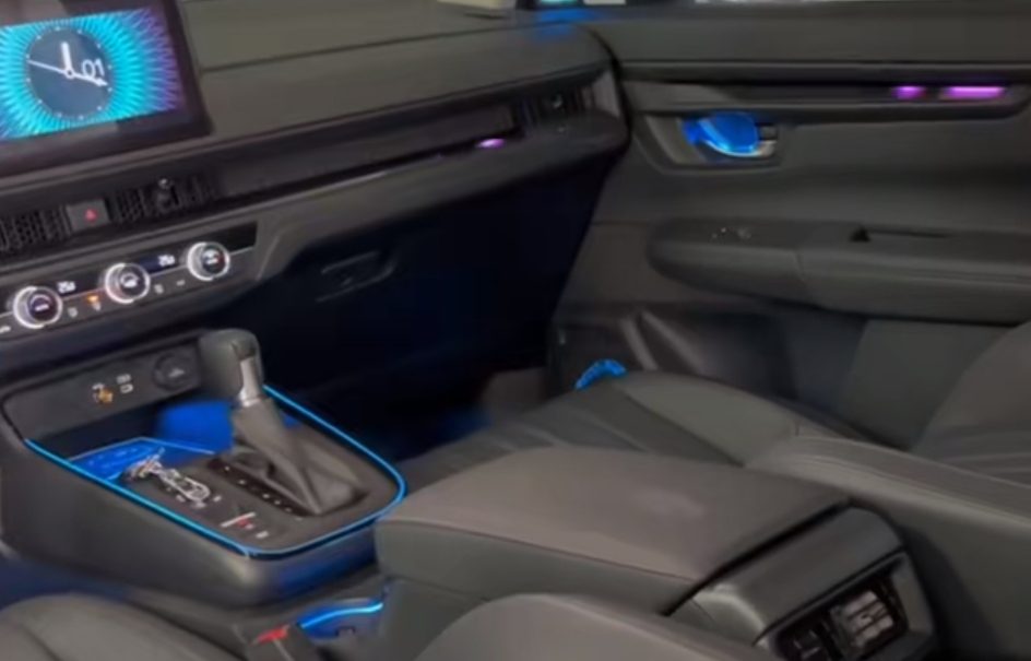 Ambient lighting kit installed in a car